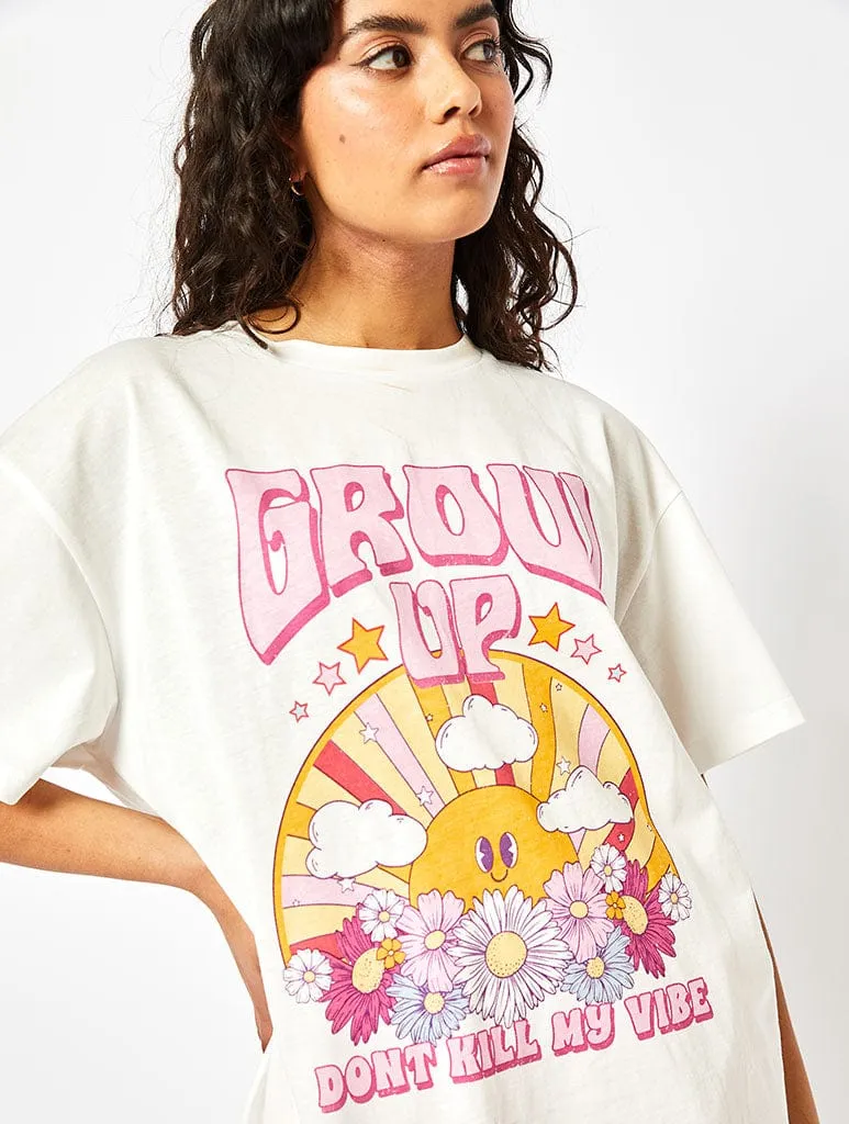 Grow Up Oversized T-Shirt sold by Skinnydip London product image thumbnail 3