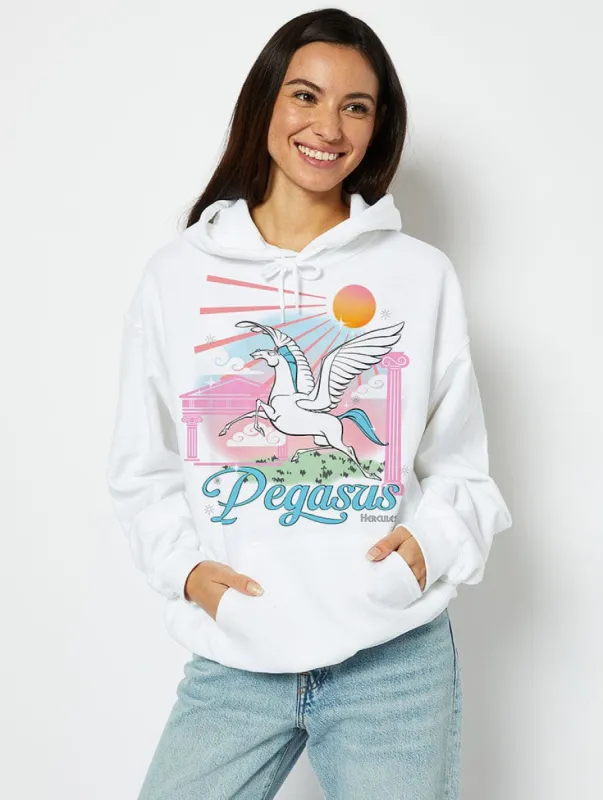 Disney Pegasus Hoodie in White sold by Skinnydip London
