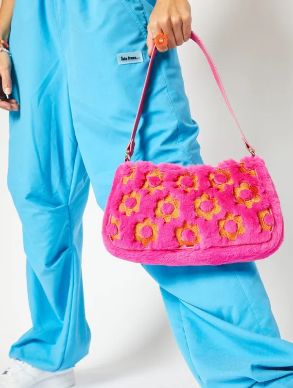 Gianna Sunset Daisy Fluff Shoulder Bag sold by Skinnydip London