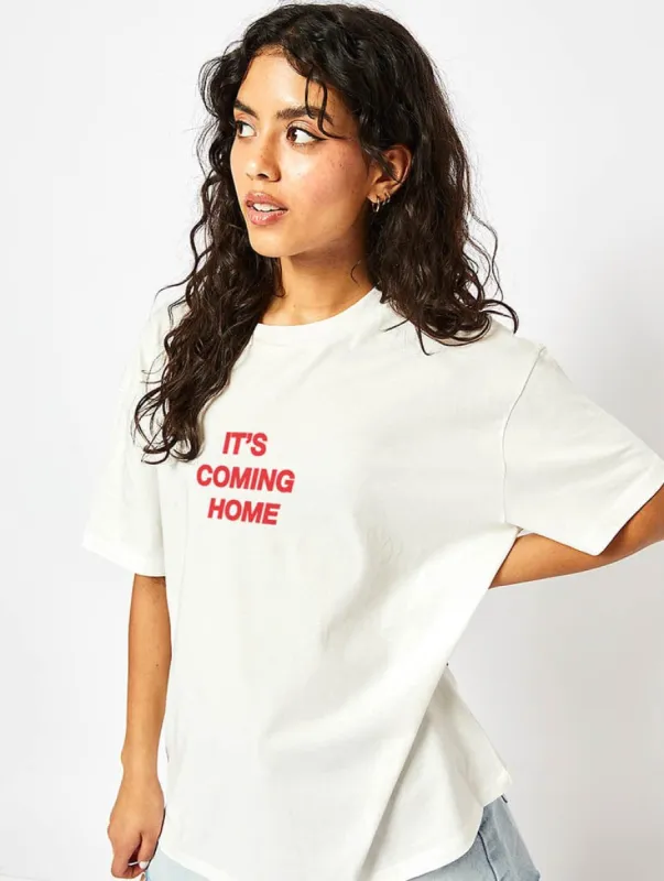 It's Coming Home T-Shirt In White sold by Skinnydip London