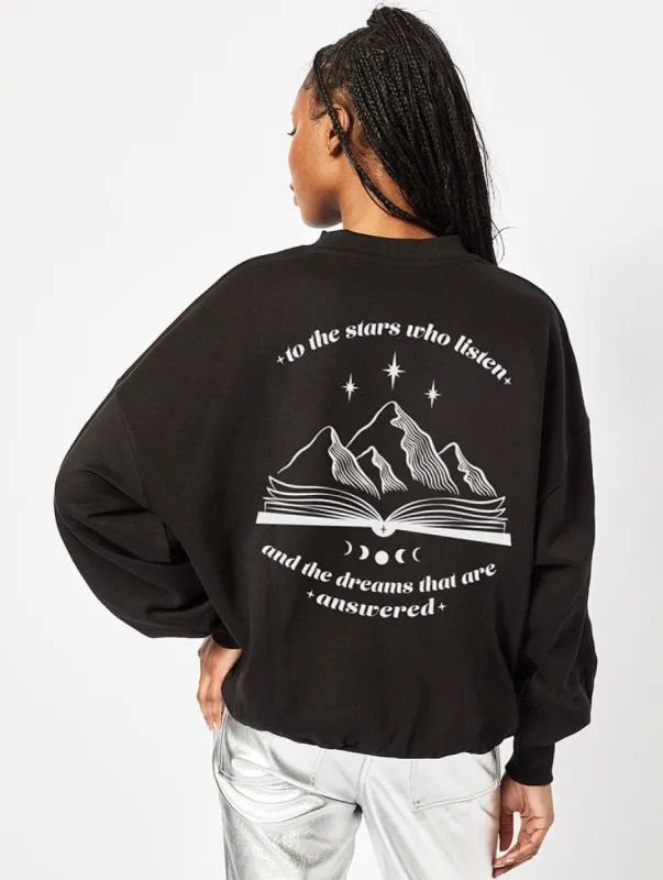 ACOTAR To The Stars Sweatshirt In Black sold by Skinnydip London