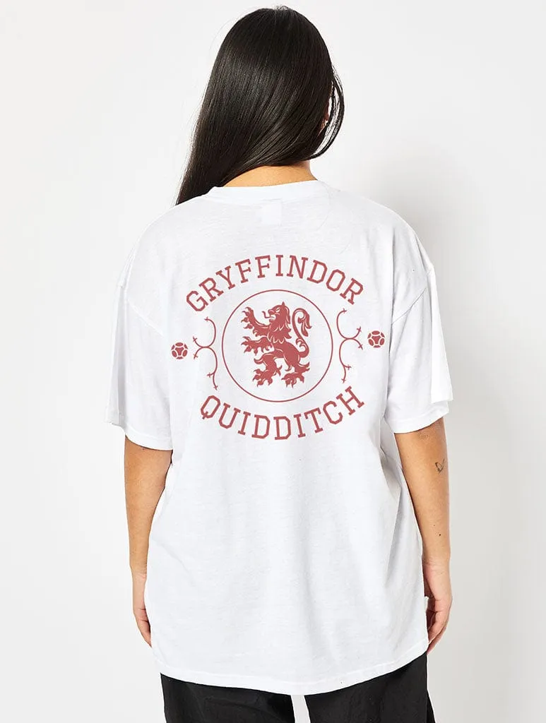 Harry Potter Gryffindor T-Shirt In White sold by Skinnydip London product image thumbnail 2