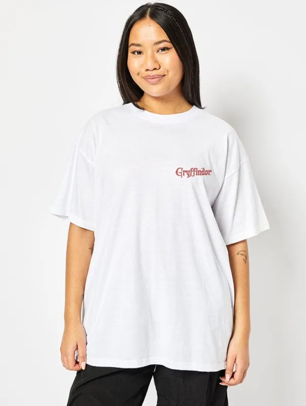 Harry Potter Gryffindor T-Shirt In White made by Skinnydip London