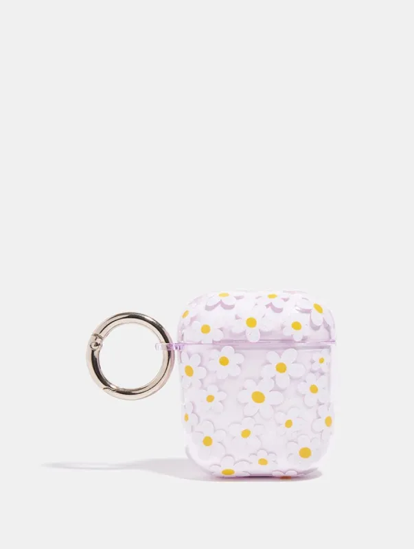 Lilac Daisy AirPods Case sold by Skinnydip London