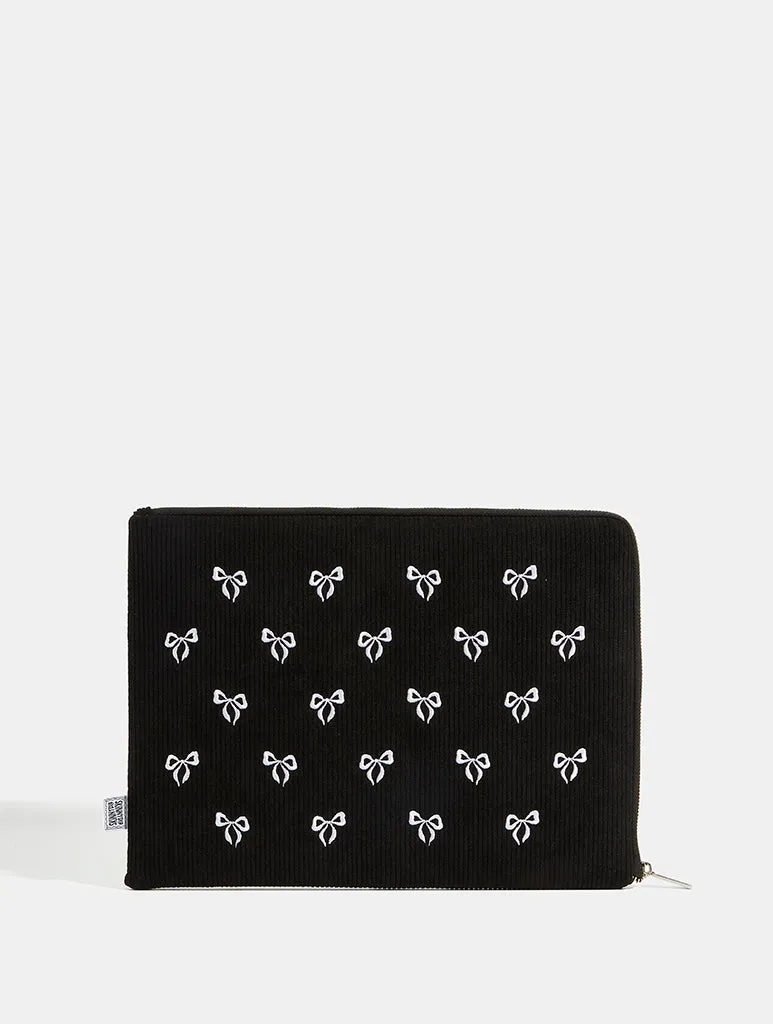 Embroidered Bow Laptop Case sold by Skinnydip London