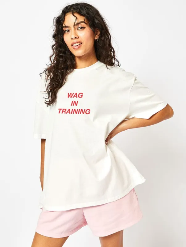 Wag In Training T-Shirt In White sold by Skinnydip London