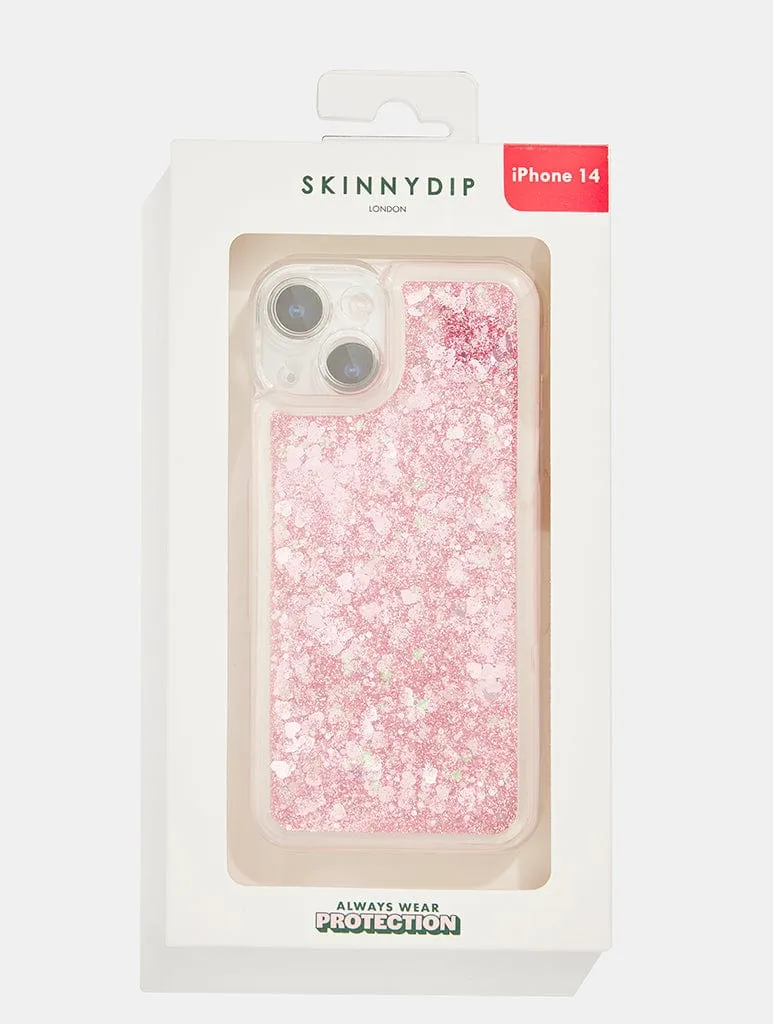 Pink Glitter Liquid Filled Case sold by Skinnydip London product image thumbnail 4