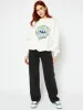 Disney Vintage Style Stitch Graphic Oversized Sweatshirt In Cream sold by Skinnydip London