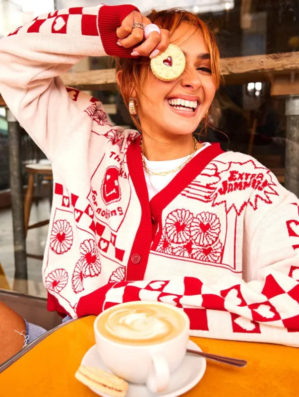 Extra Jammie Ecru Oversized Cardigan sold by Skinnydip London