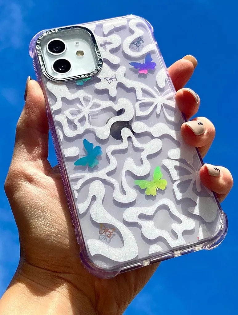 Lilac Butterfy Swirl Shock Case sold by Skinnydip London product image thumbnail 2