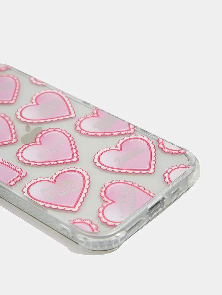 Heart Repeat Slogan Shock iPhone Case sold by Skinnydip London product image thumbnail 3