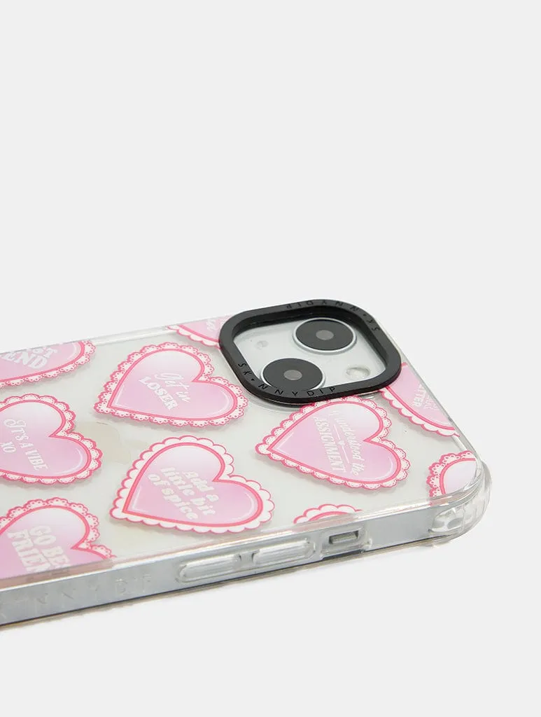 Heart Repeat Slogan Shock iPhone Case sold by Skinnydip London product image thumbnail 4