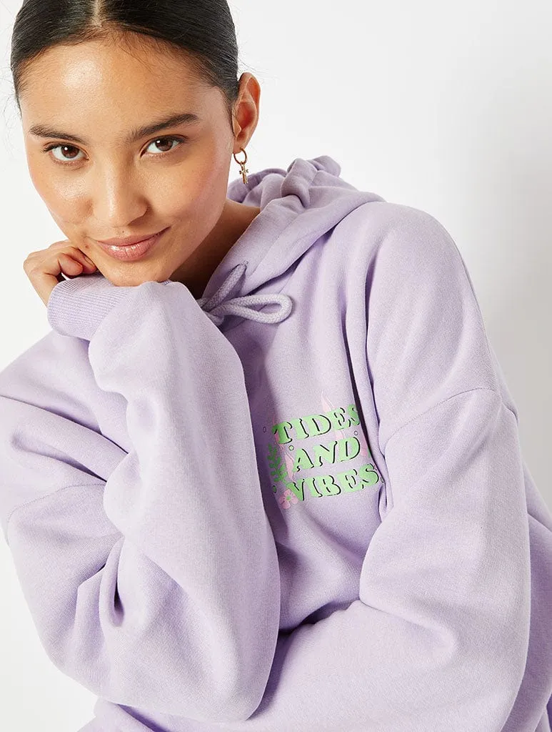 Disney The Little Mermaid Tides And Vibes Hoodie In Lilac sold by Skinnydip London product image thumbnail 4