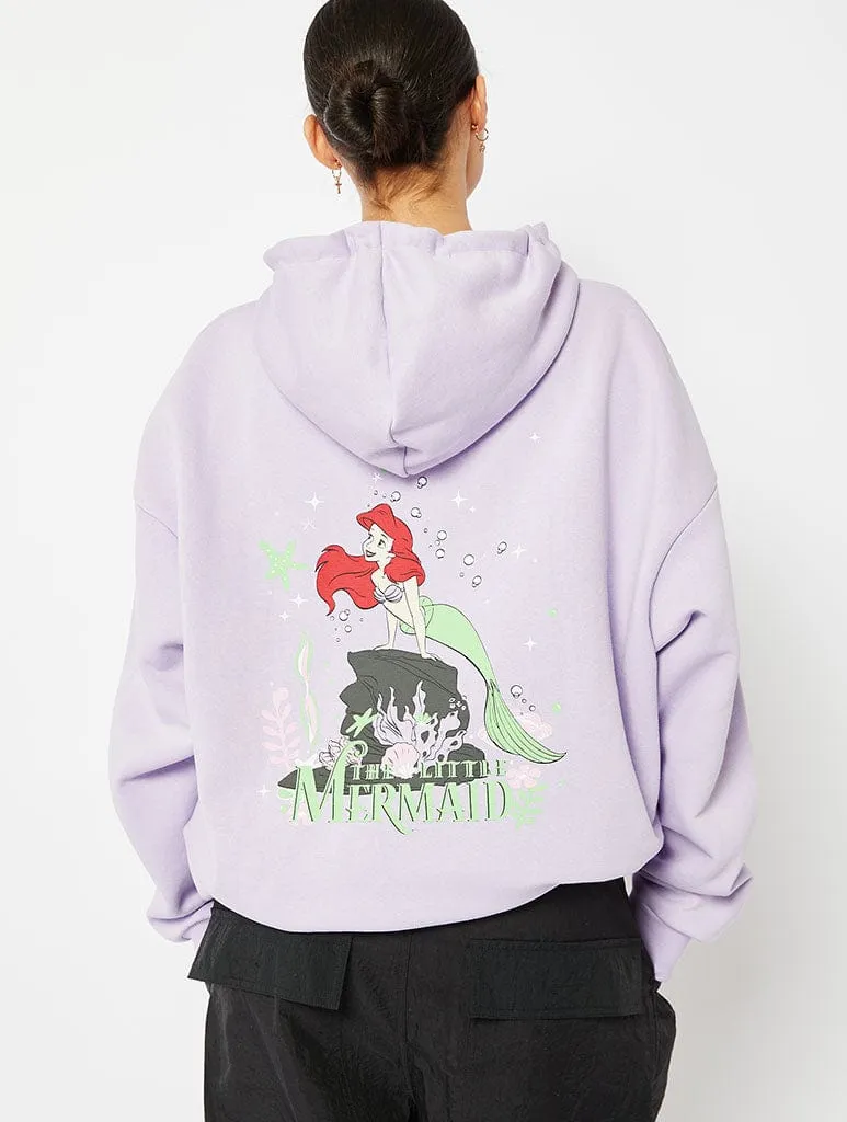 Disney The Little Mermaid Tides And Vibes Hoodie In Lilac sold by Skinnydip London product image thumbnail 3