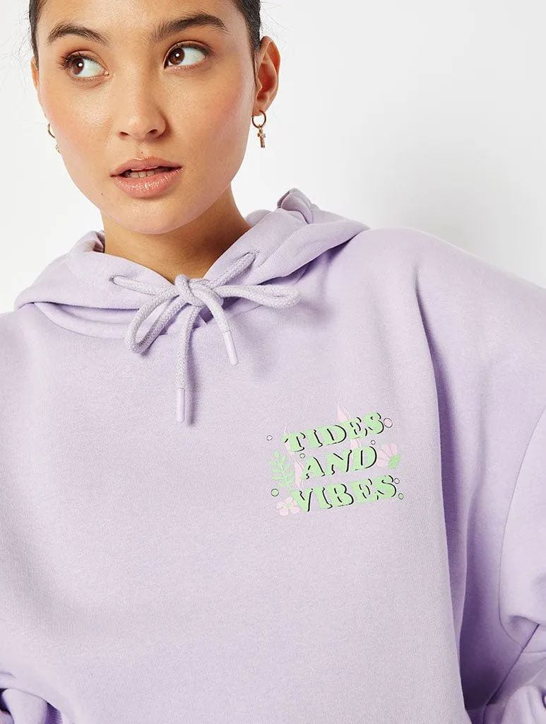 Disney The Little Mermaid Tides And Vibes Hoodie In Lilac sold by Skinnydip London product image thumbnail 5