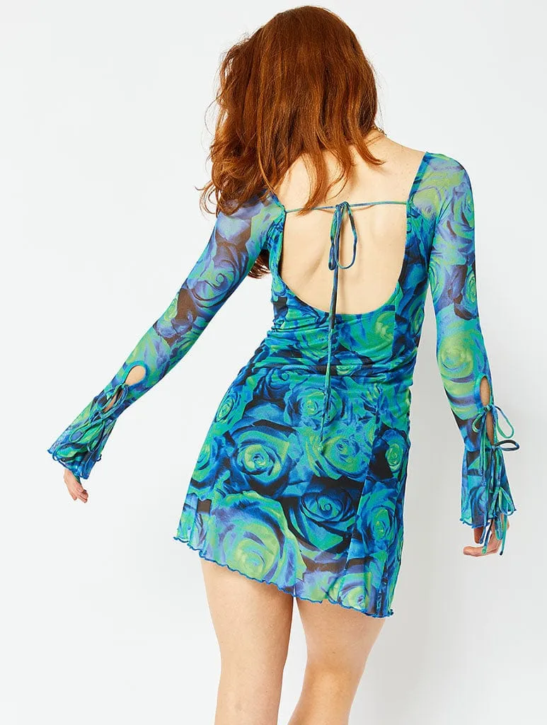 Tie Detail Godet Flippy Mini Dress sold by Skinnydip London product image thumbnail 4