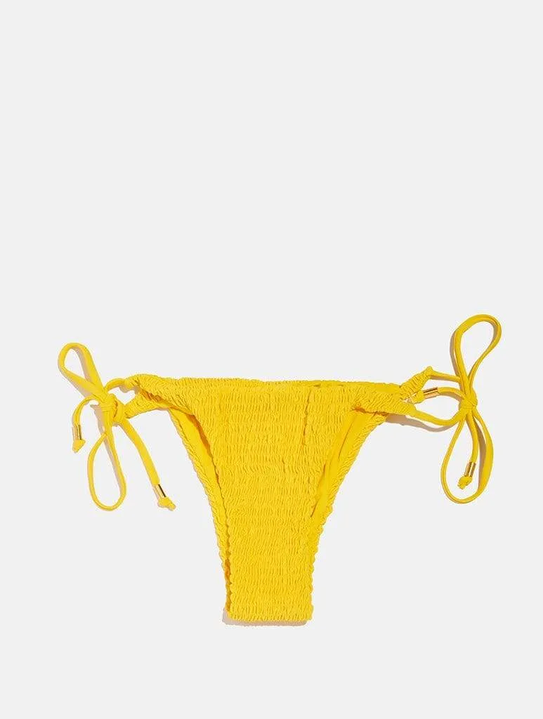 Hawaii Yellow Smock Bikini Bottoms sold by Skinnydip London