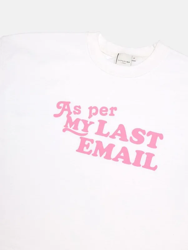 As per White Cropped Sweatshirt sold by Skinnydip London