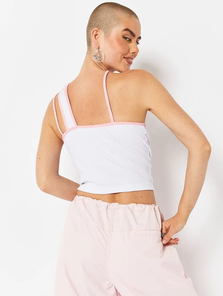Flower Embroidered Y2K Cut Out Vest Top sold by Skinnydip London product image thumbnail 4