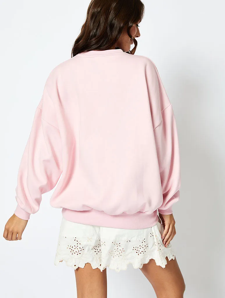 High On Life Sweatshirt in Pink sold by Skinnydip London product image thumbnail 3