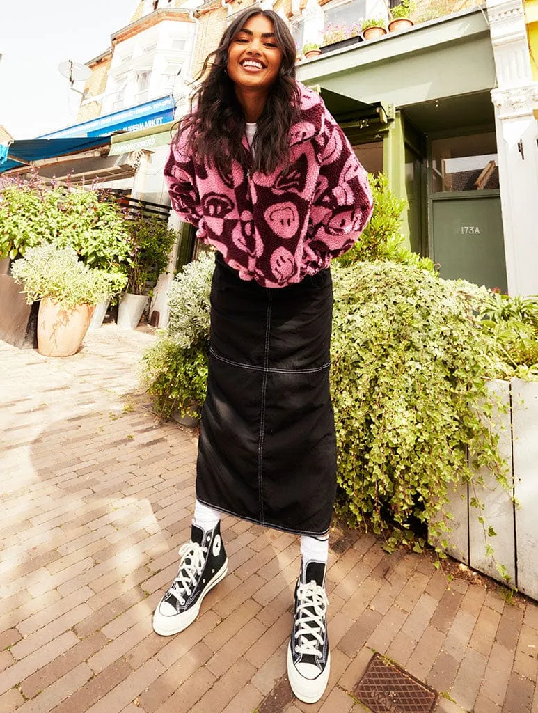 Happy Face Borg Fleece Jacket sold by Skinnydip London product image thumbnail 3