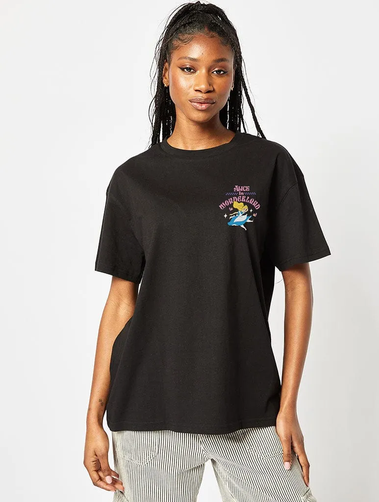 Disney Alice in Wonderland T-Shirt in Black sold by Skinnydip London product image thumbnail 2