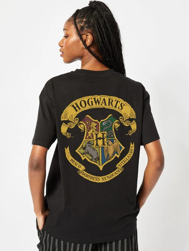 Harry Potter x Skinnydip Hogwarts Houses T-Shirt In Black sold by Skinnydip London