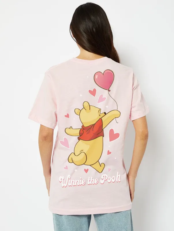Disney Winnie the Pooh T-Shirt in Pink sold by Skinnydip London