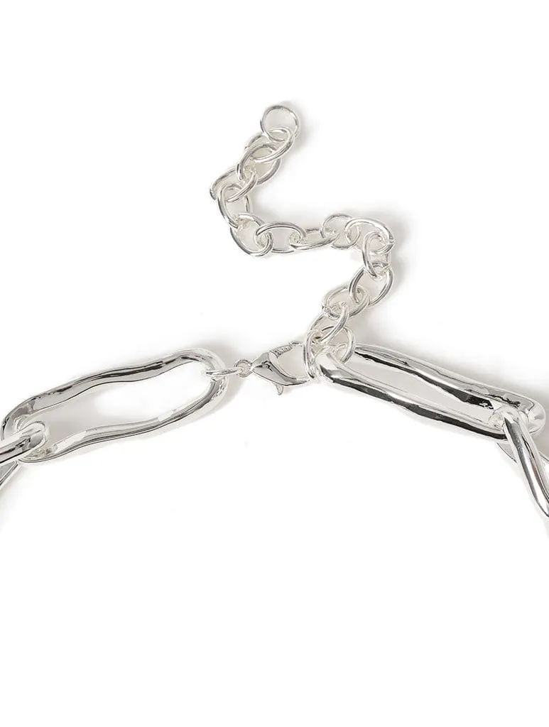 Liars & Lovers Molten Silver Link Necklace sold by Skinnydip London product image thumbnail 3