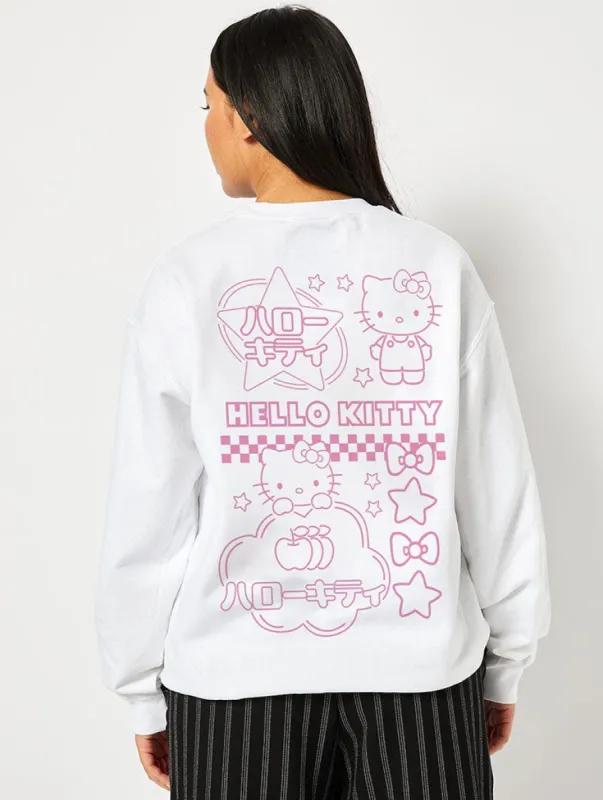 Hello Kitty x Skinnydip Sweatshirt In White made by Skinnydip London