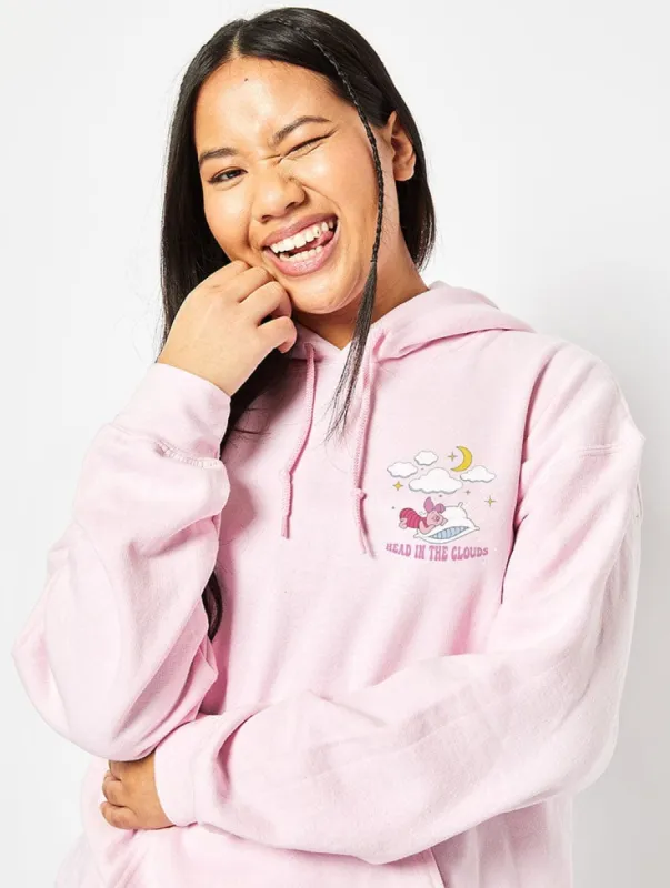 Disney Piglet Head In The Clouds Hoodie In Pink sold by Skinnydip London