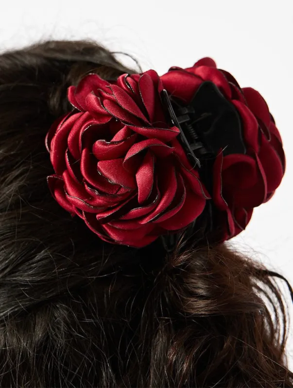Red Rose Hair Clip sold by Skinnydip London