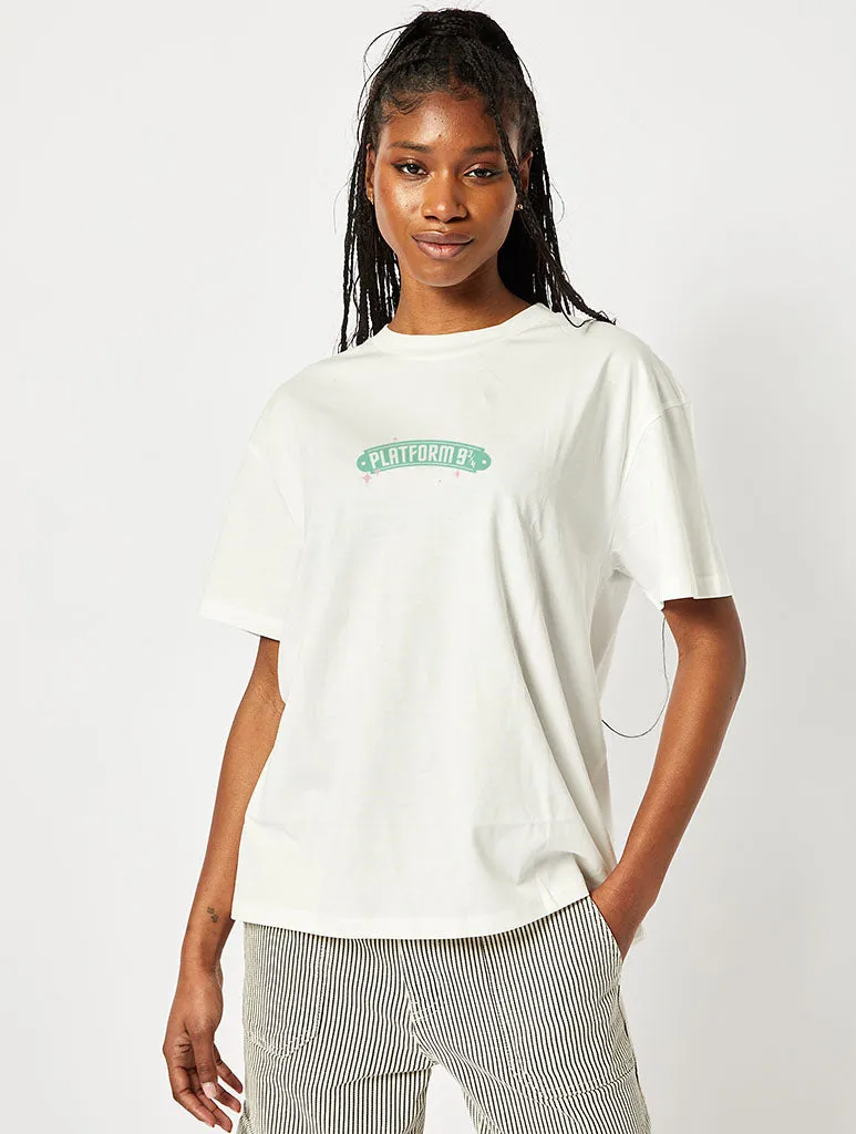 Harry Potter x Skinnydip Hogwarts Express T-Shirt In Ecru sold by Skinnydip London product image thumbnail 2
