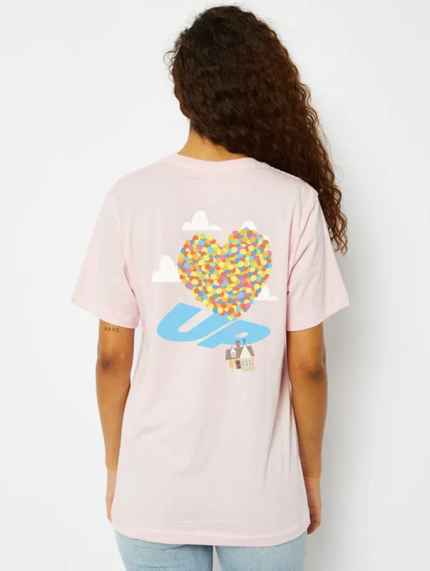 Disney Up! T-Shirt in Pink sold by Skinnydip London