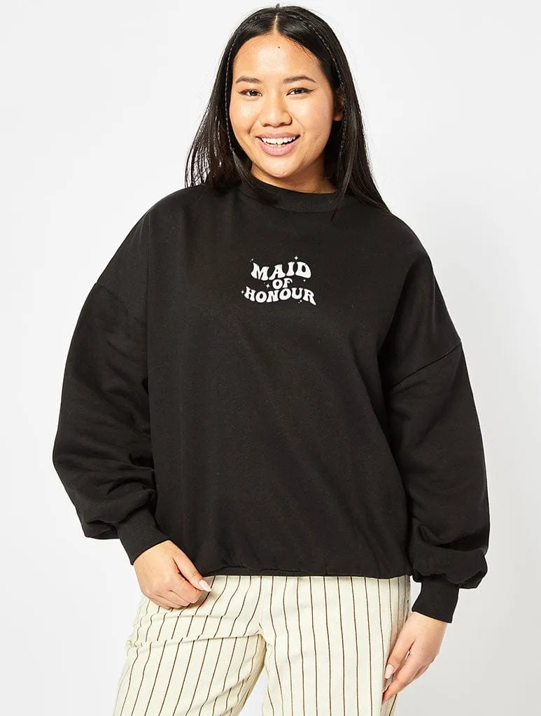 Maid Of Honour Sweatshirt In Black sold by Skinnydip London product image thumbnail 2