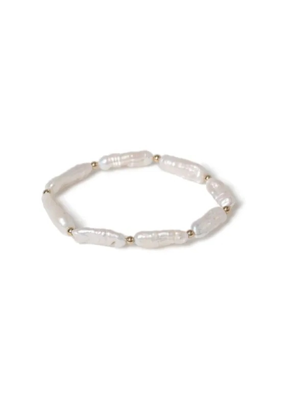 Liars & Lovers Pearl Stretch Bracelet sold by Skinnydip London