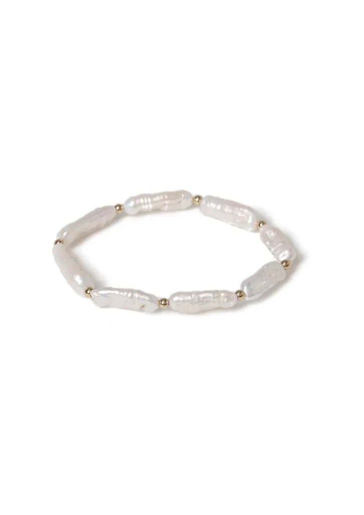 Liars & Lovers Pearl Stretch Bracelet sold by Skinnydip London