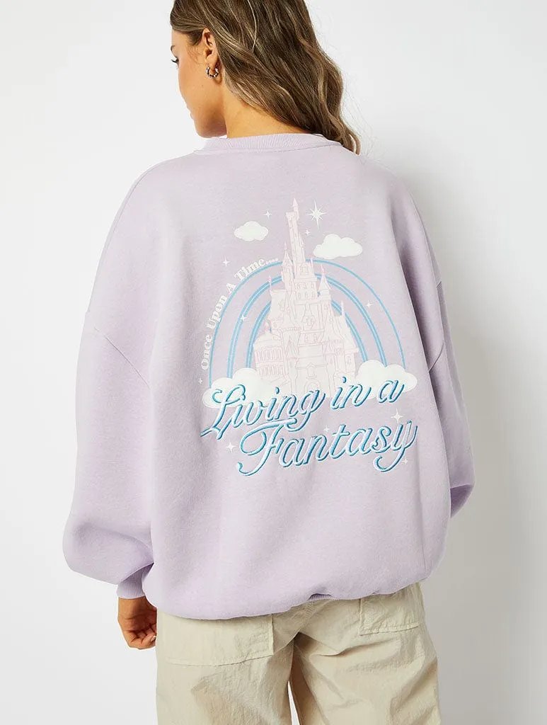 Disney Living In A Fantasy Sweatshirt sold by Skinnydip London