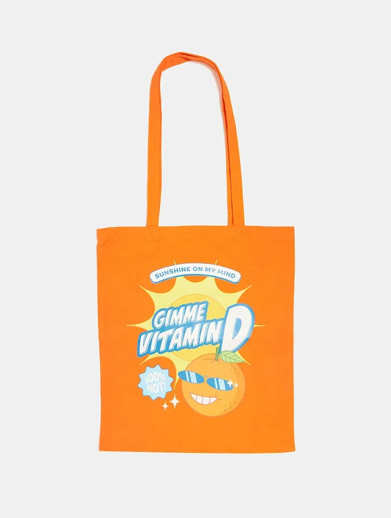 Gimme Vitamin D Canvas Tote Bag sold by Skinnydip London product image thumbnail 3