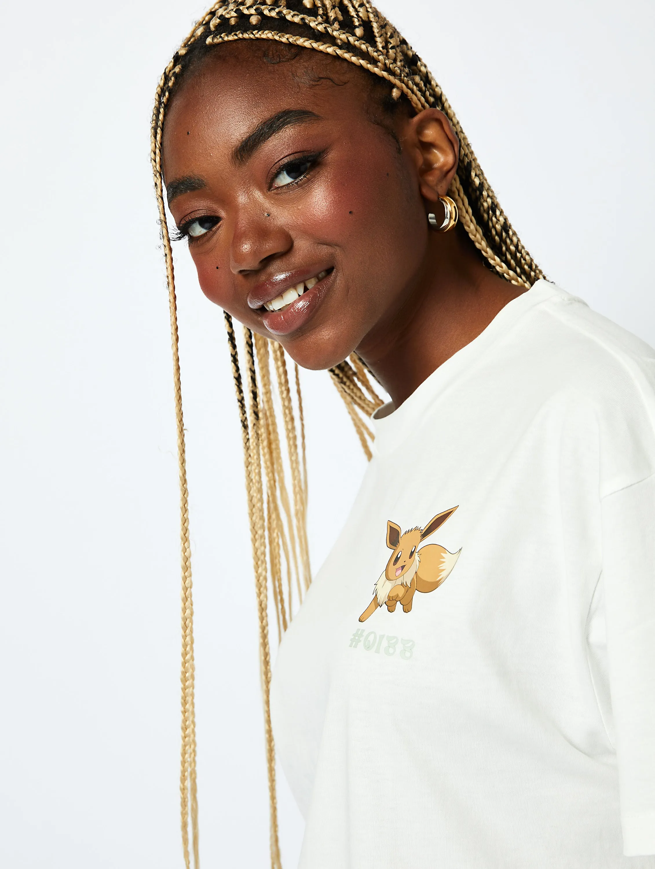 Pokemon #0133 Eevee T-Shirt in Ecru sold by Skinnydip London product image thumbnail 5