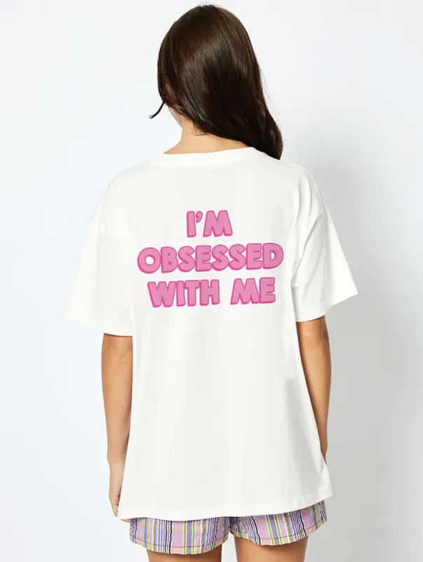 Mallows Beauty x Skinnydip Doughnut Boobs T-Shirt In Ecru sold by Skinnydip London