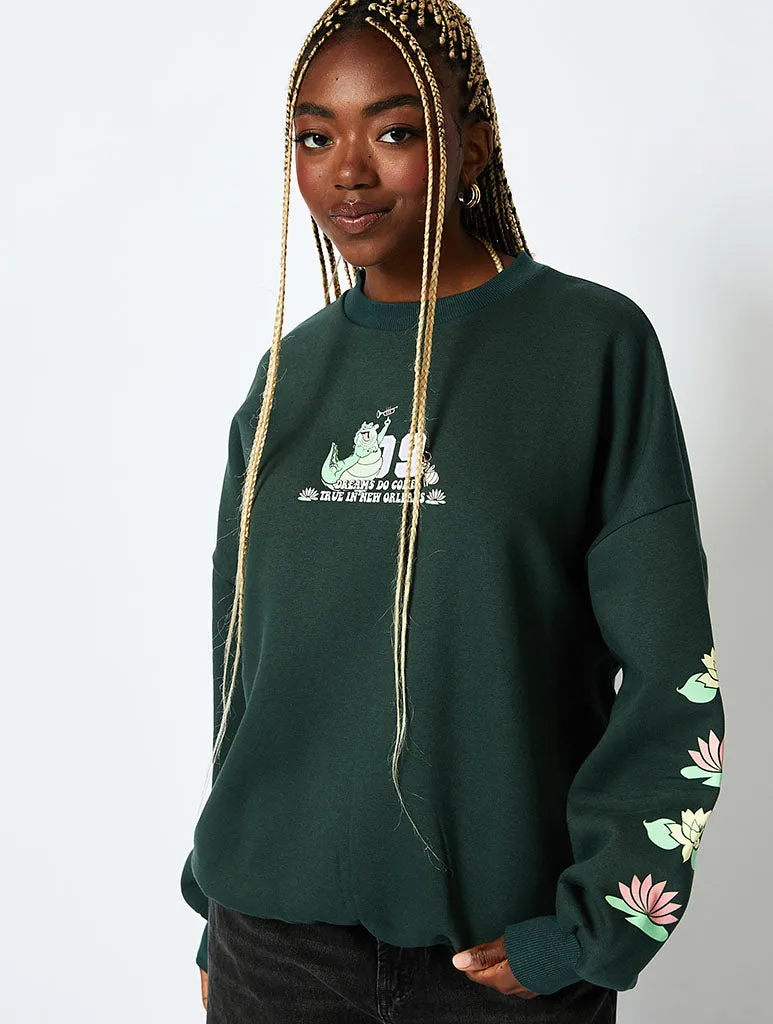 Disney The Princess & The Frog Sweatshirt in Green sold by Skinnydip London product image thumbnail 3