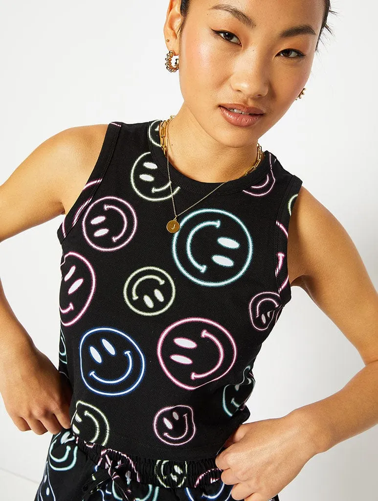 Happy Neon Face Crop Top sold by Skinnydip London product image thumbnail 2
