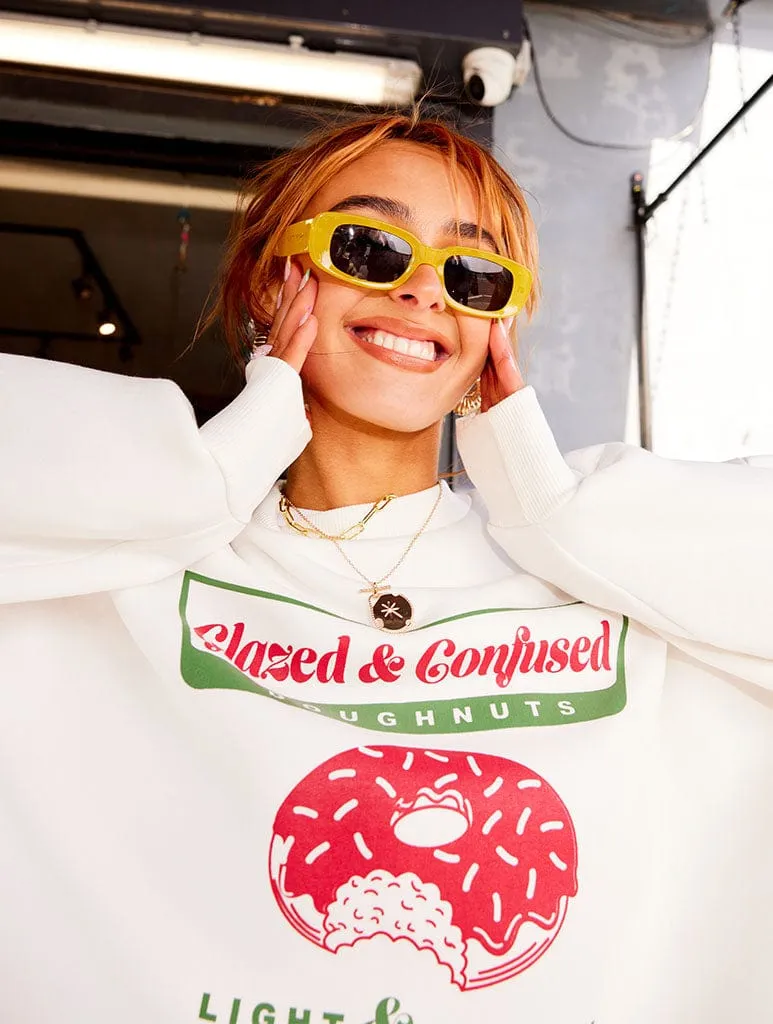 Glazed And Confused Oversized Ecru Sweatshirt sold by Skinnydip London product image thumbnail 2