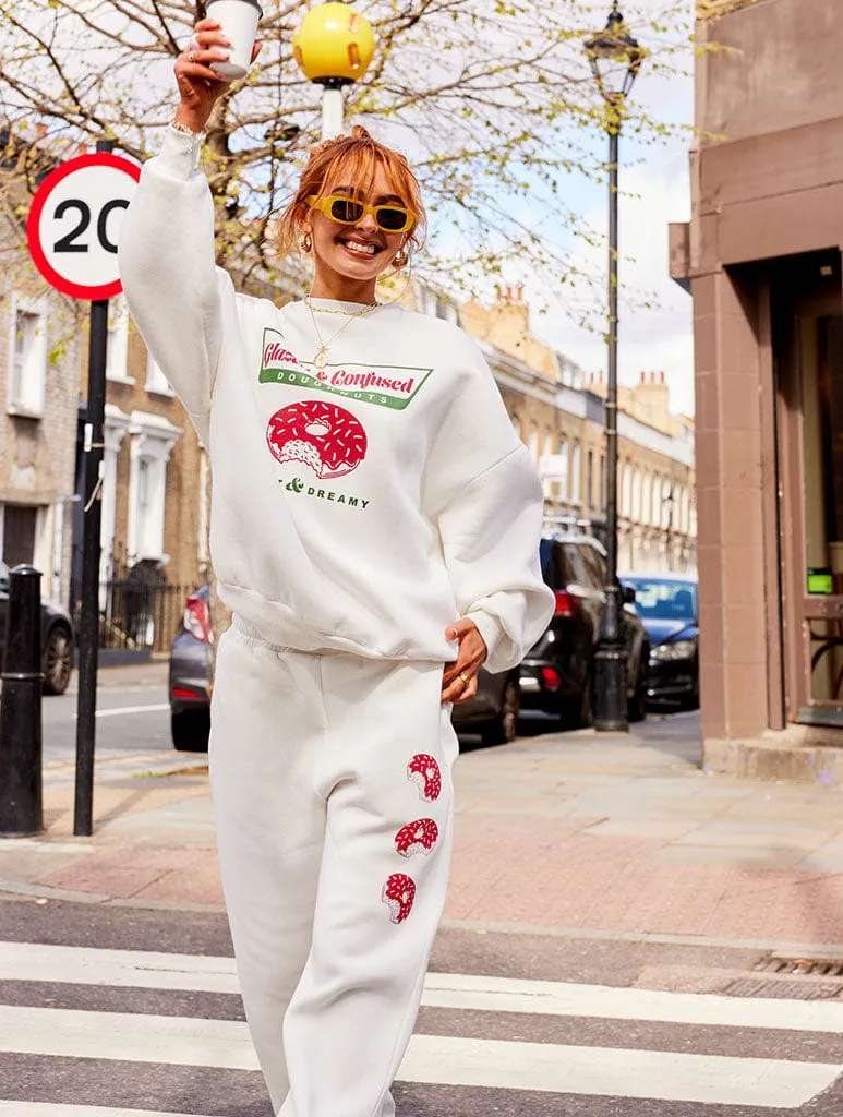 Glazed And Confused Oversized Ecru Sweatshirt sold by Skinnydip London product image thumbnail 3