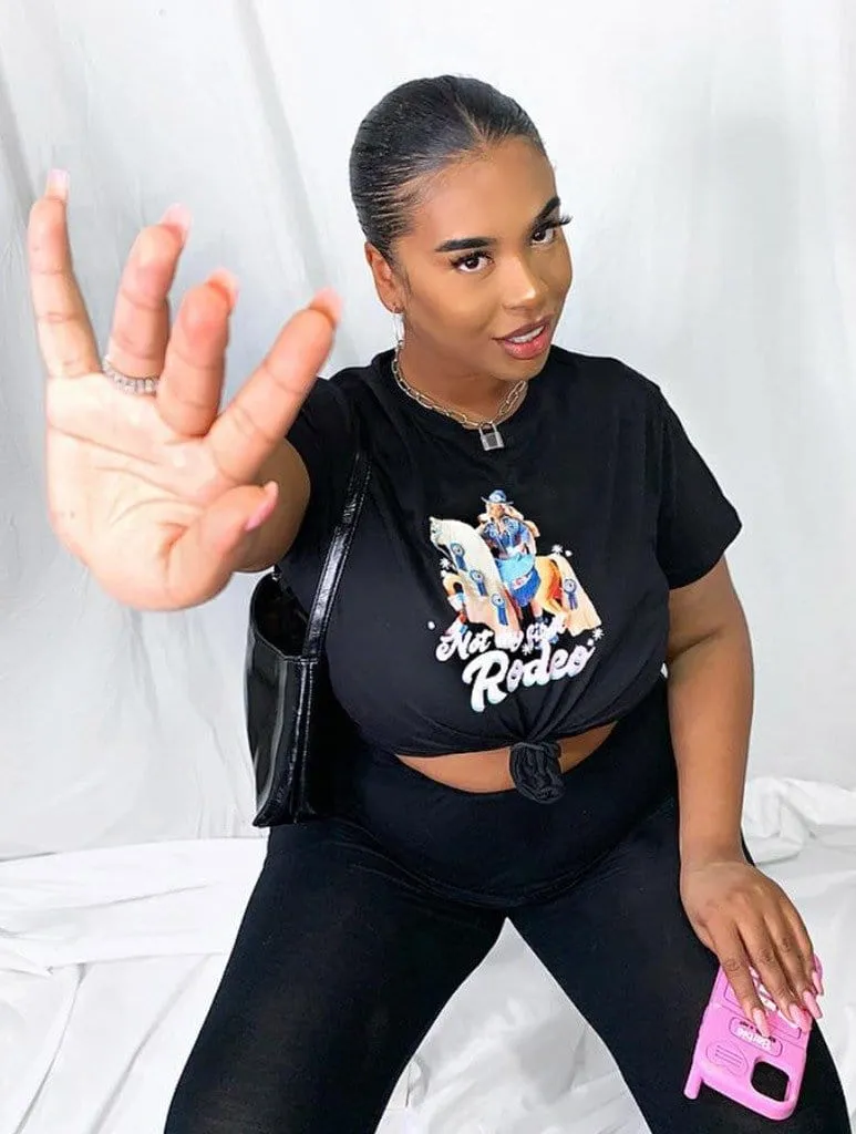 Barbie x Skinnydip Rodeo Black T-Shirt sold by Skinnydip London product image thumbnail 3