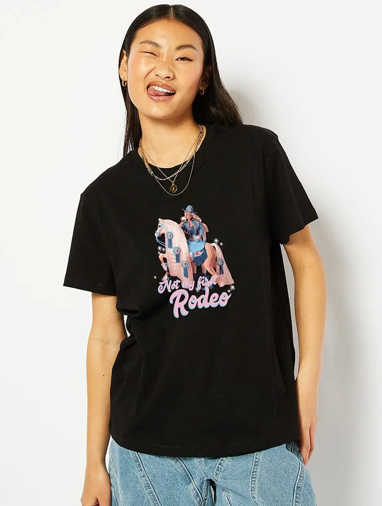 Barbie x Skinnydip Rodeo Black T-Shirt sold by Skinnydip London