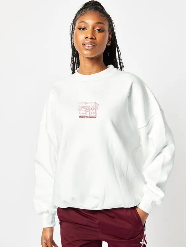 MTV Fries Sweatshirt in White sold by Skinnydip London