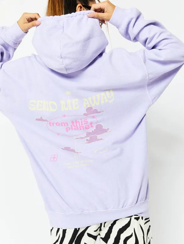 Send Me Away Overdye Oversized Hoodie sold by Skinnydip London