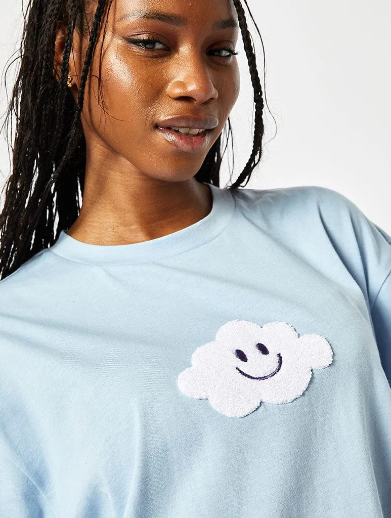 Head In The Clouds Oversized T-Shirt in Blue sold by Skinnydip London product image thumbnail 3